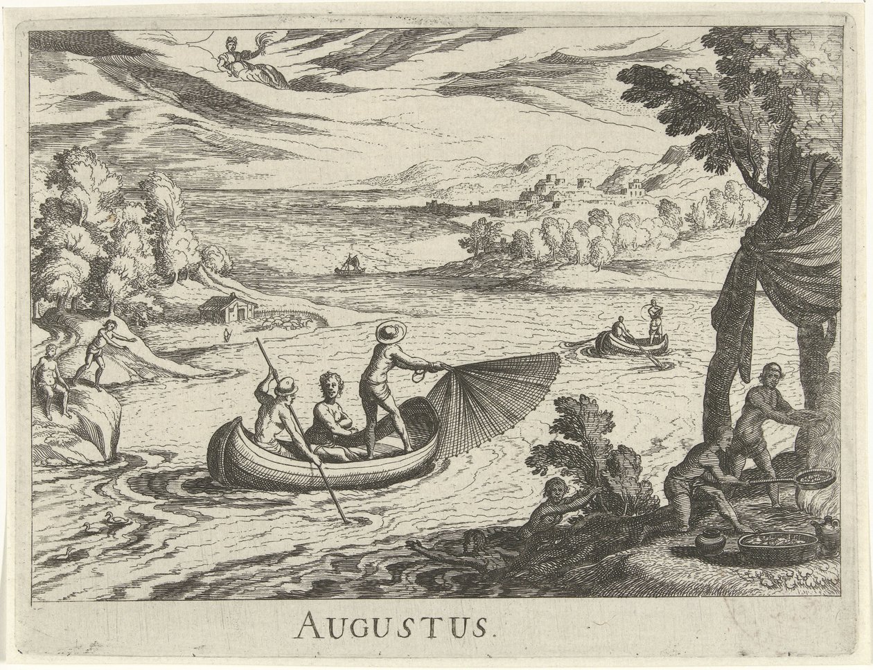 augusti augusti (titel på objekt) Tolv månader (serietitel) av Simon Frisius
