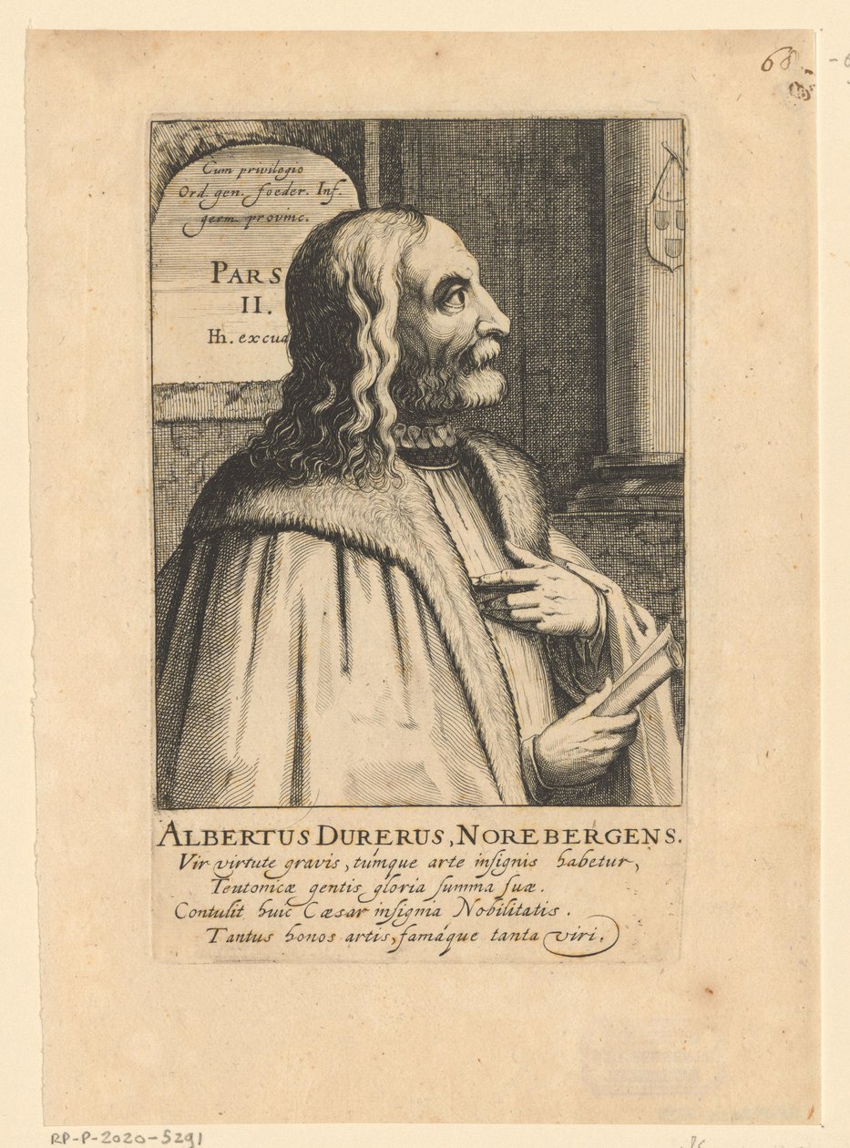 Porträtt av Albrecht Dürer av Simon Frisius