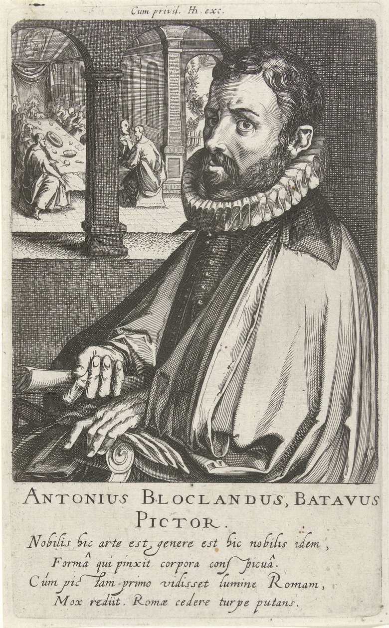 Porträtt av Anthonie Blocklandt av Simon Frisius