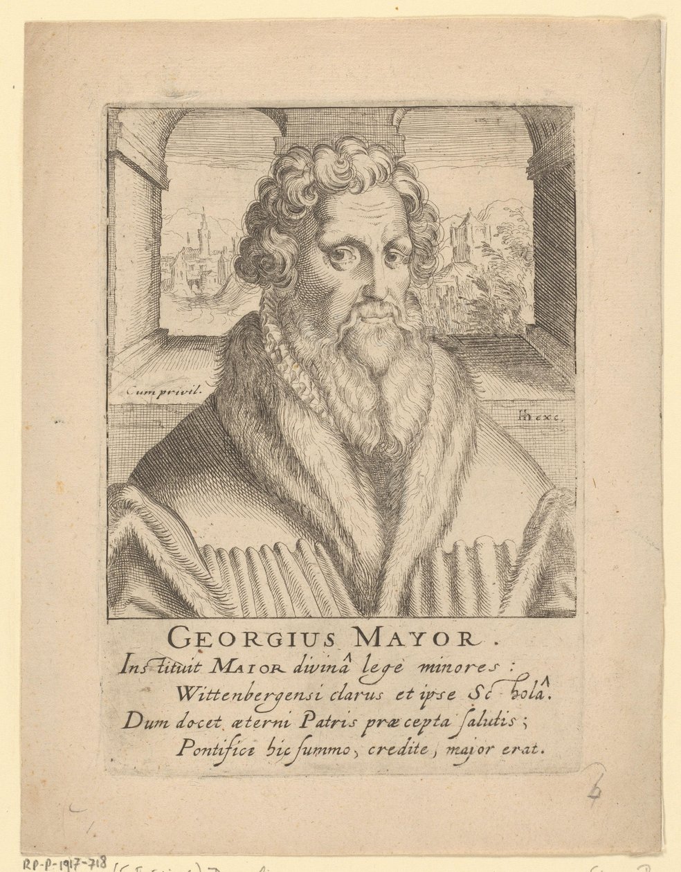 Porträtt av Georg Major av Simon Frisius