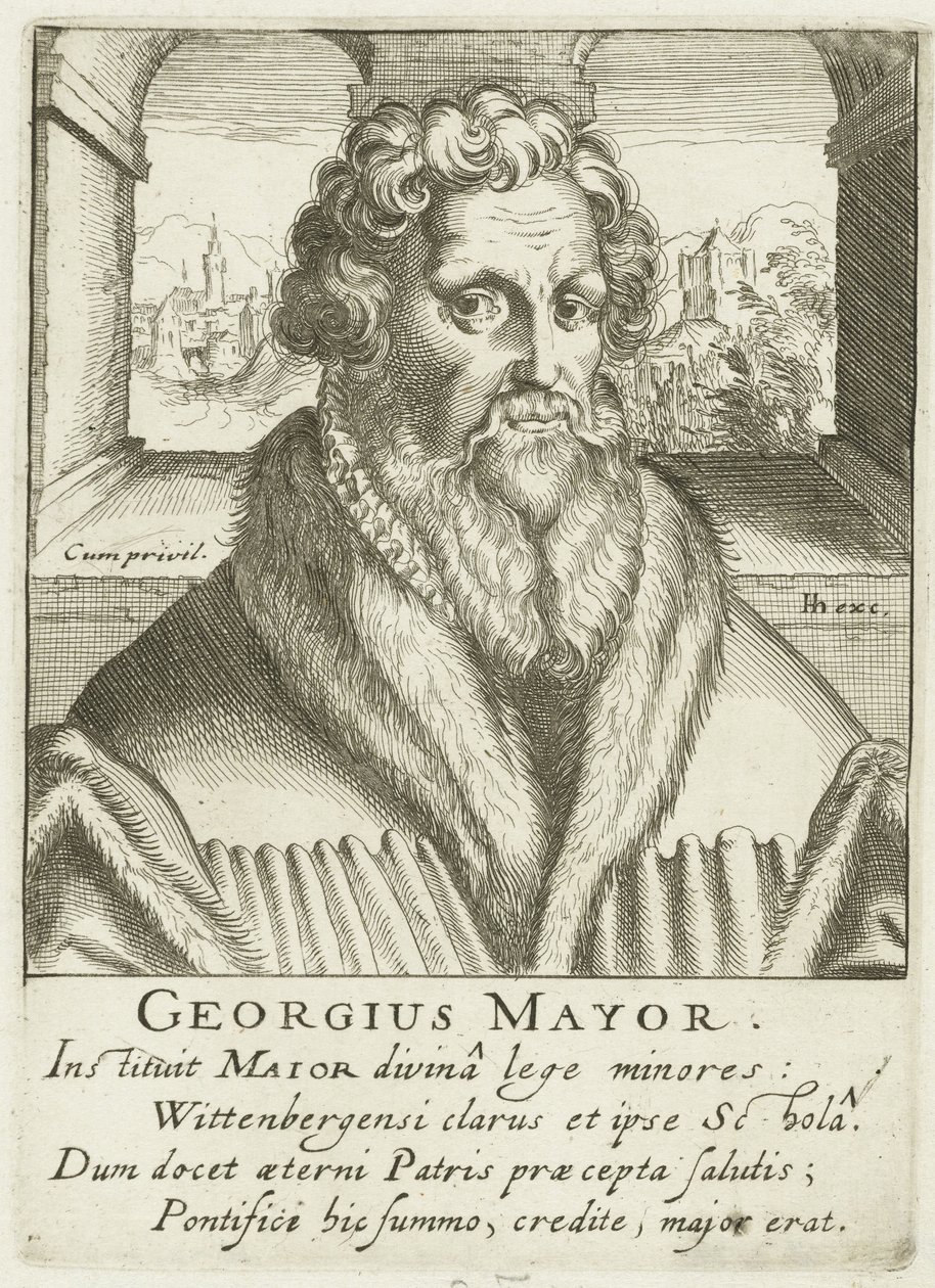 Porträtt av Georgius Mayr av Simon Frisius