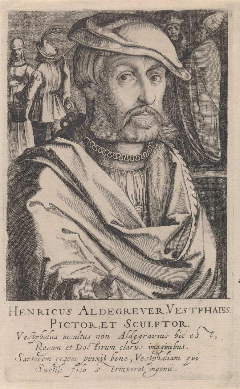 Porträtt av Heinrich Aldegrever av Simon Frisius