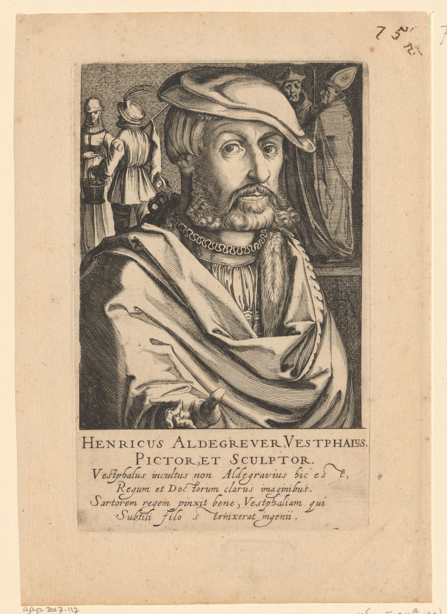 Porträtt av Heinrich Aldegrever av Simon Frisius