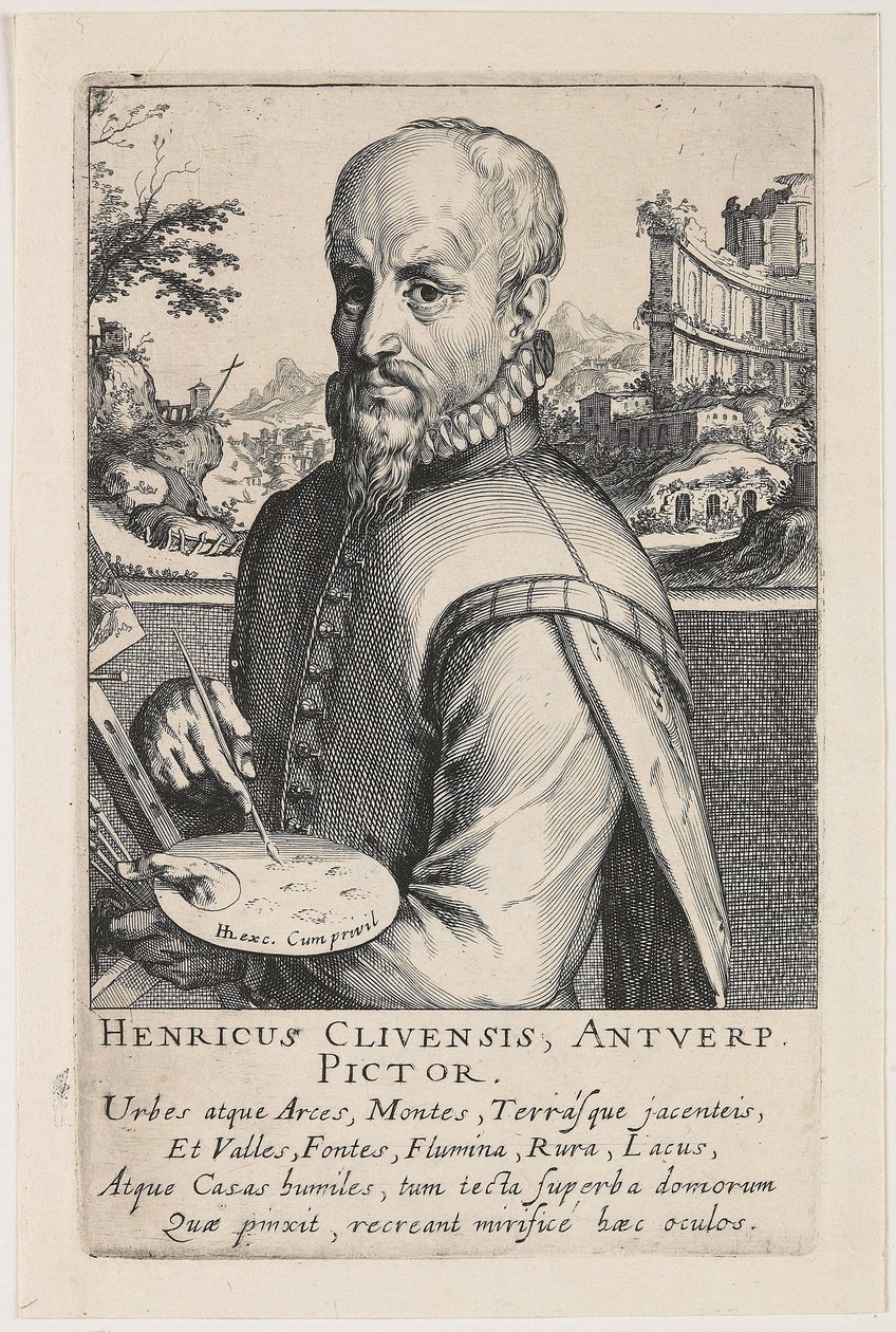 Porträtt av Hendrik van Cleef av Simon Frisius