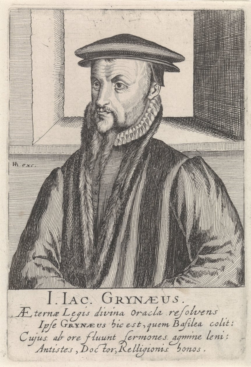 Porträtt av Johann-Jacob Grynaeus av Simon Frisius