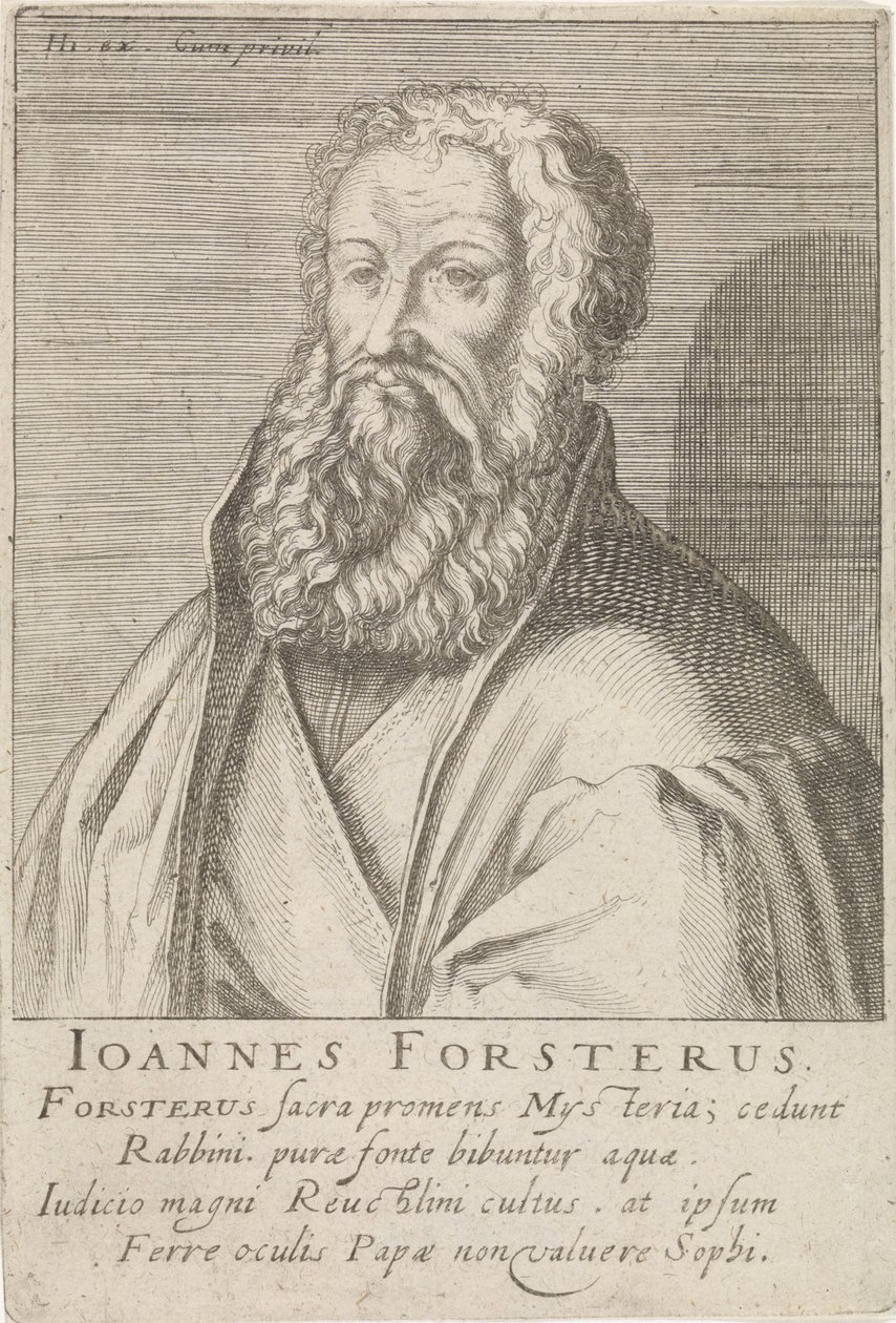 Porträtt av Johann Forster av Simon Frisius
