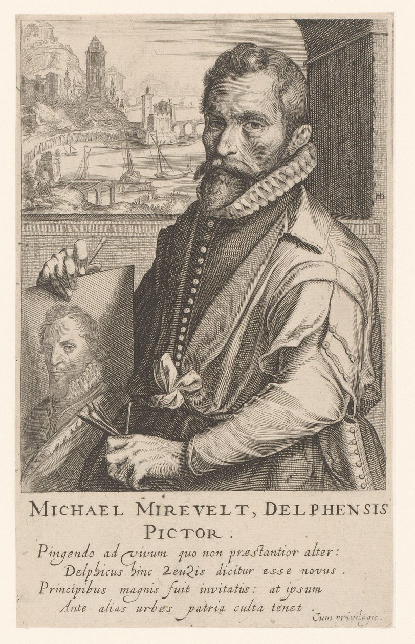 Porträtt av Michiel Mierevelt av Simon Frisius