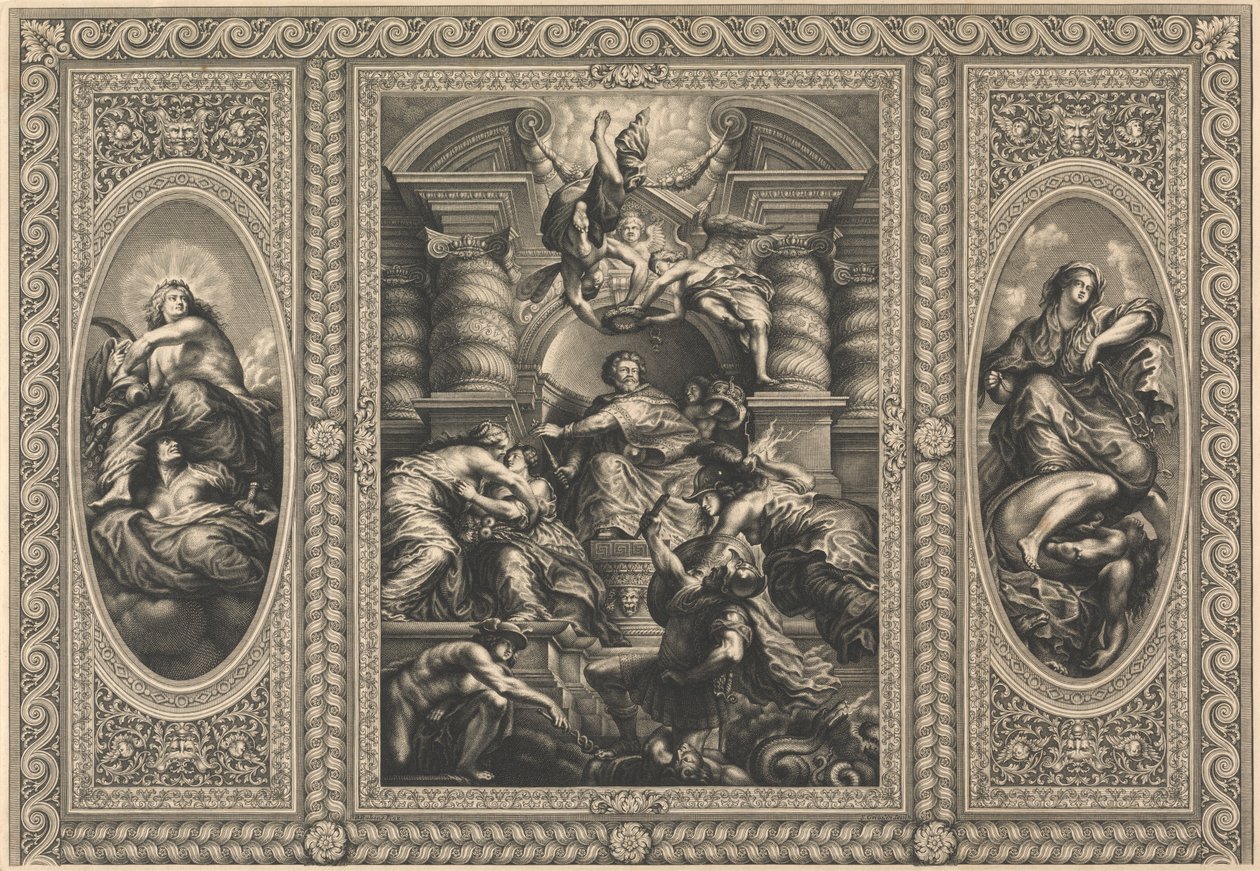 Taket i banketthuset i Whitehall: The Peaceful Reign of James I av Simon Gribelin