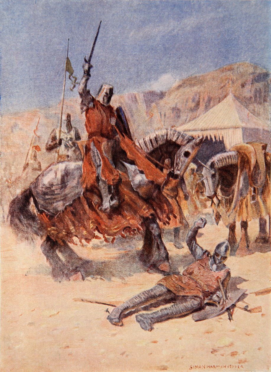 Riddarna möts i konflikt, illustration från 