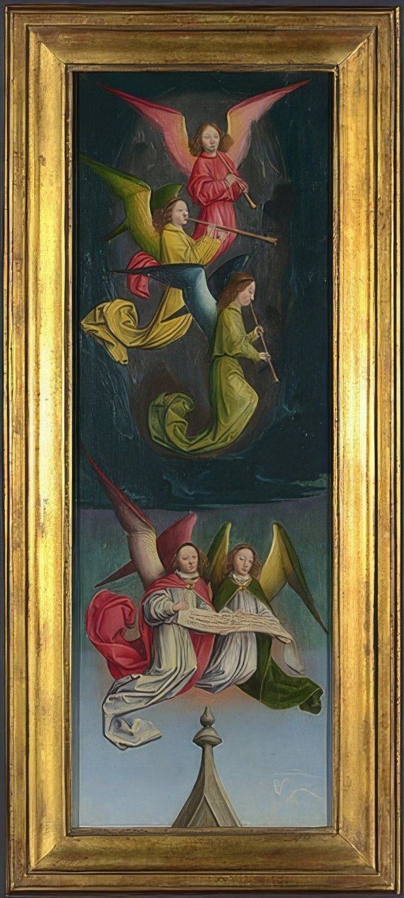 Änglakören (altartavla från Abbey of St. Bertin). Omkring 1459 av Simon Marmion