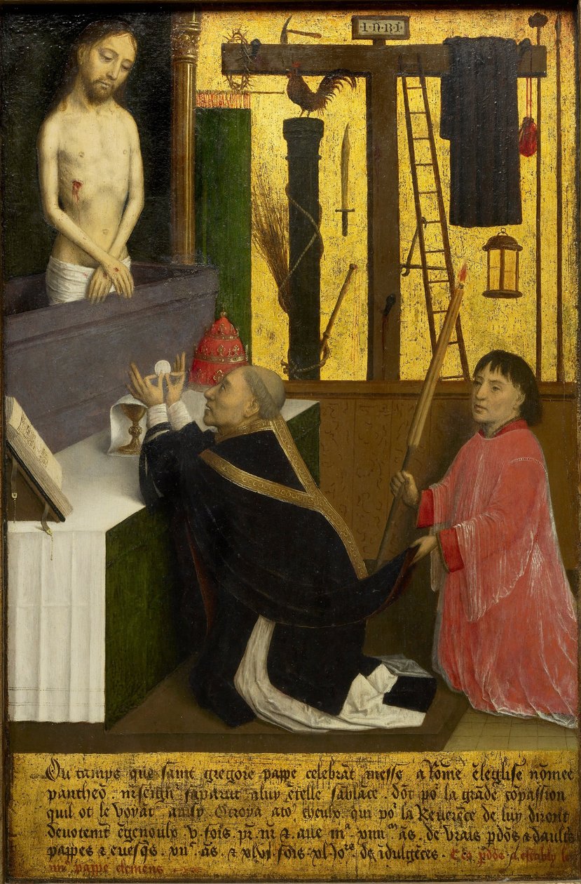 The Mass of Saint Gregory - Marmion, Simon (ca 1425-1489) - ca 1460 - Olja på trä - 45,1x29,4 - Art Gallery of Ontario av Simon Marmion
