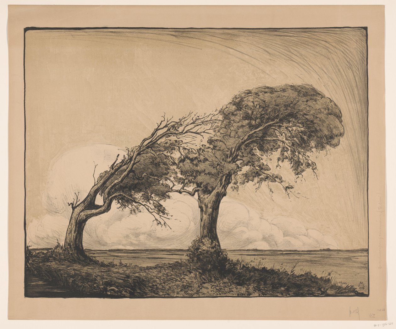 Landskap med två träd Old Trees (originaltitel) av Simon Moulijn