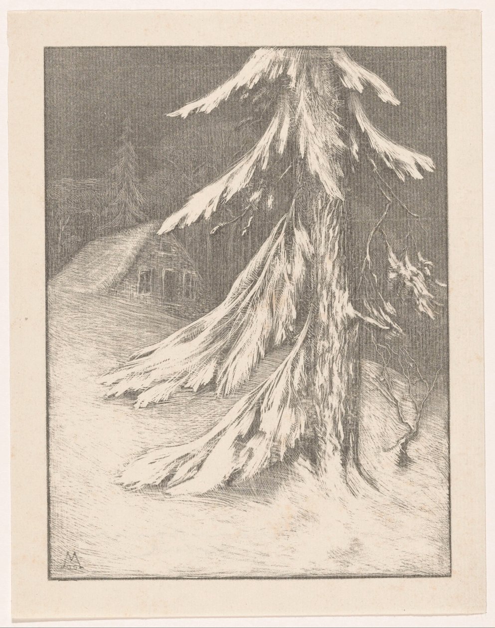 Gran i snölandskap Winter (originaltitel) av Simon Moulijn