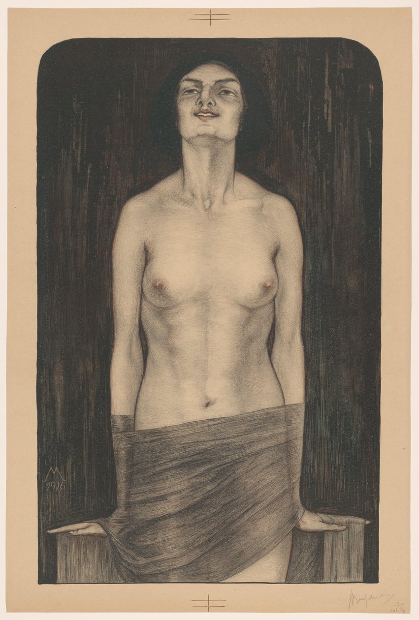Stående kvinna med bar överkropp Vampire (Salomé) (originaltitel) av Simon Moulijn