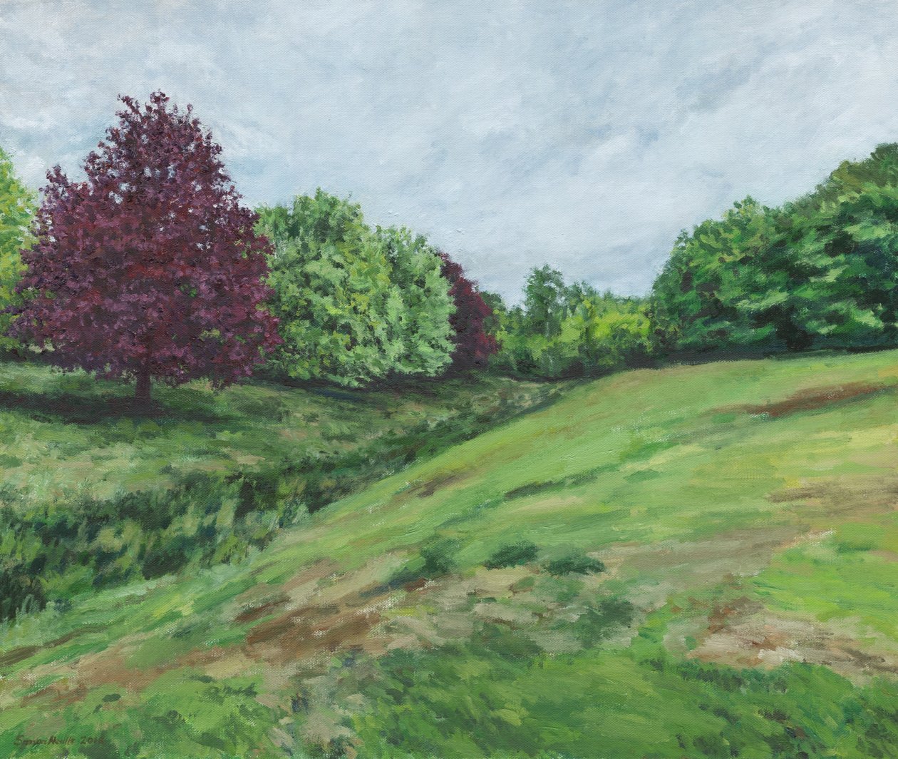 Richmond Park, 2018 (olja på duk) av Simon Neville