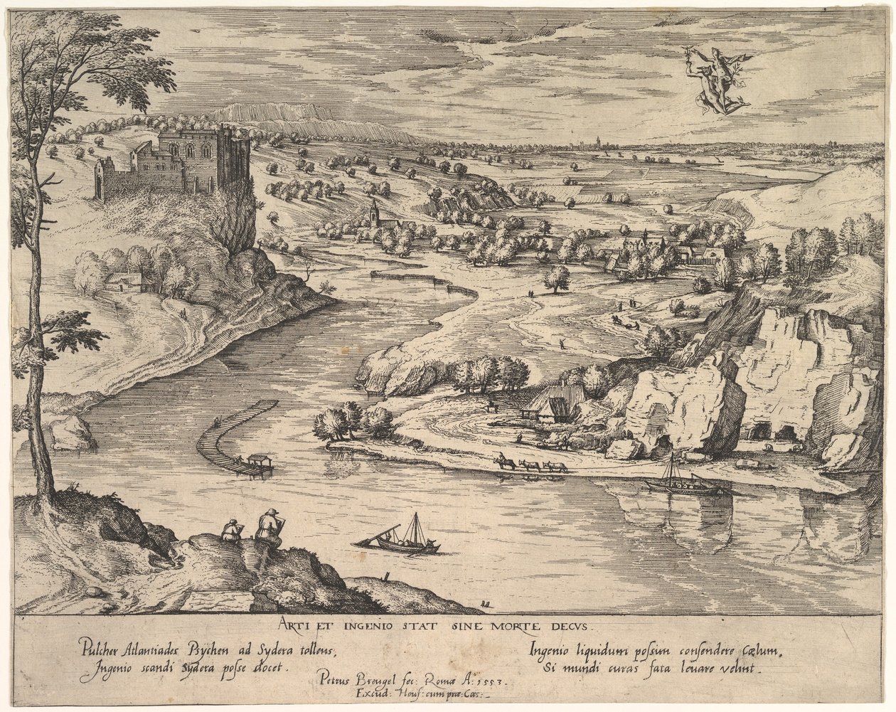 Flodlandskap med Mercury Abducting Psyche, ca. 1595. av Simon Novellanus