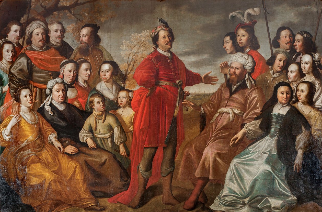 Det s.k. Gröningska familjeporträttet, ca 1663 (olja på duk) av Simon Peter Tilemann