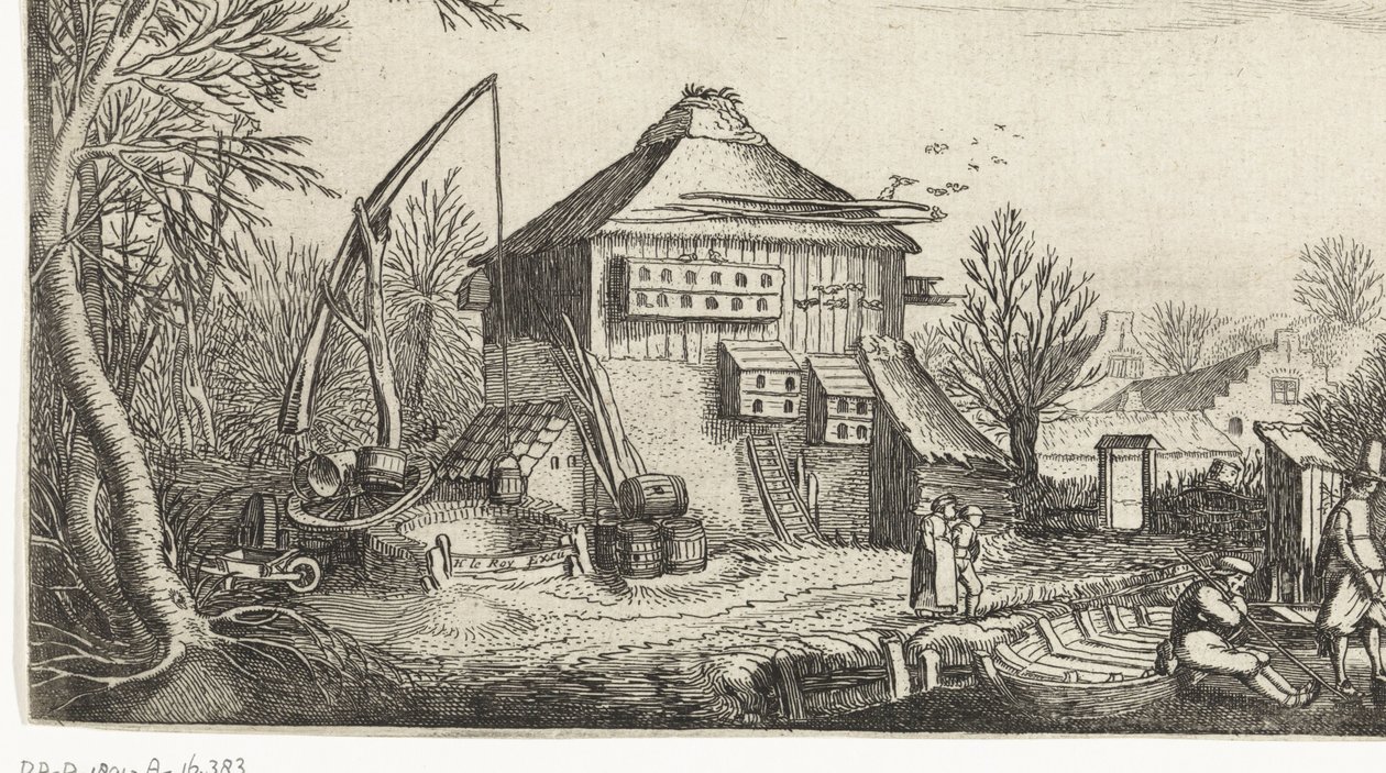 Vinterlandskap med gård Landskap (serietitel) av Simon Poelenburg