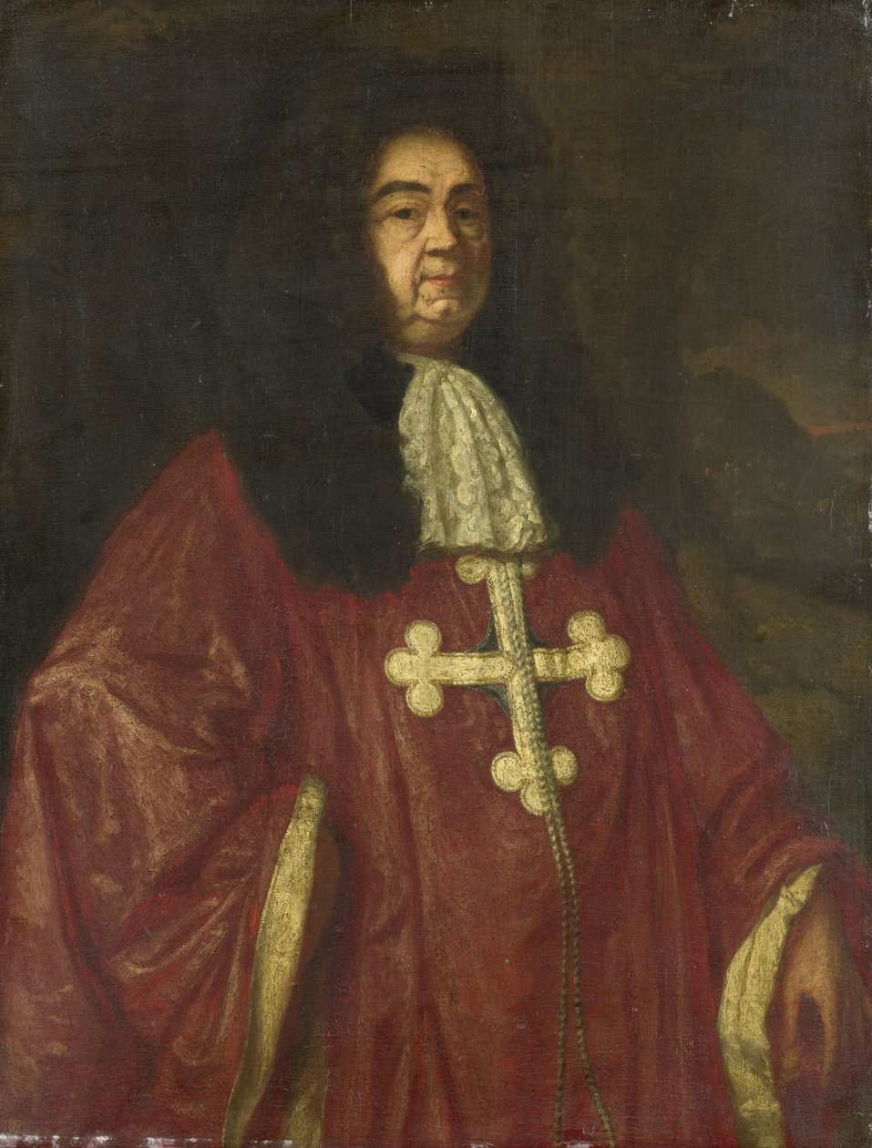 Porträtt av Johannes Camprich van Cronefelt, riddare av St. Maurice-orden och St. Lazarus, kejserlig tysk ambassadör i Haag av Simon Ruys