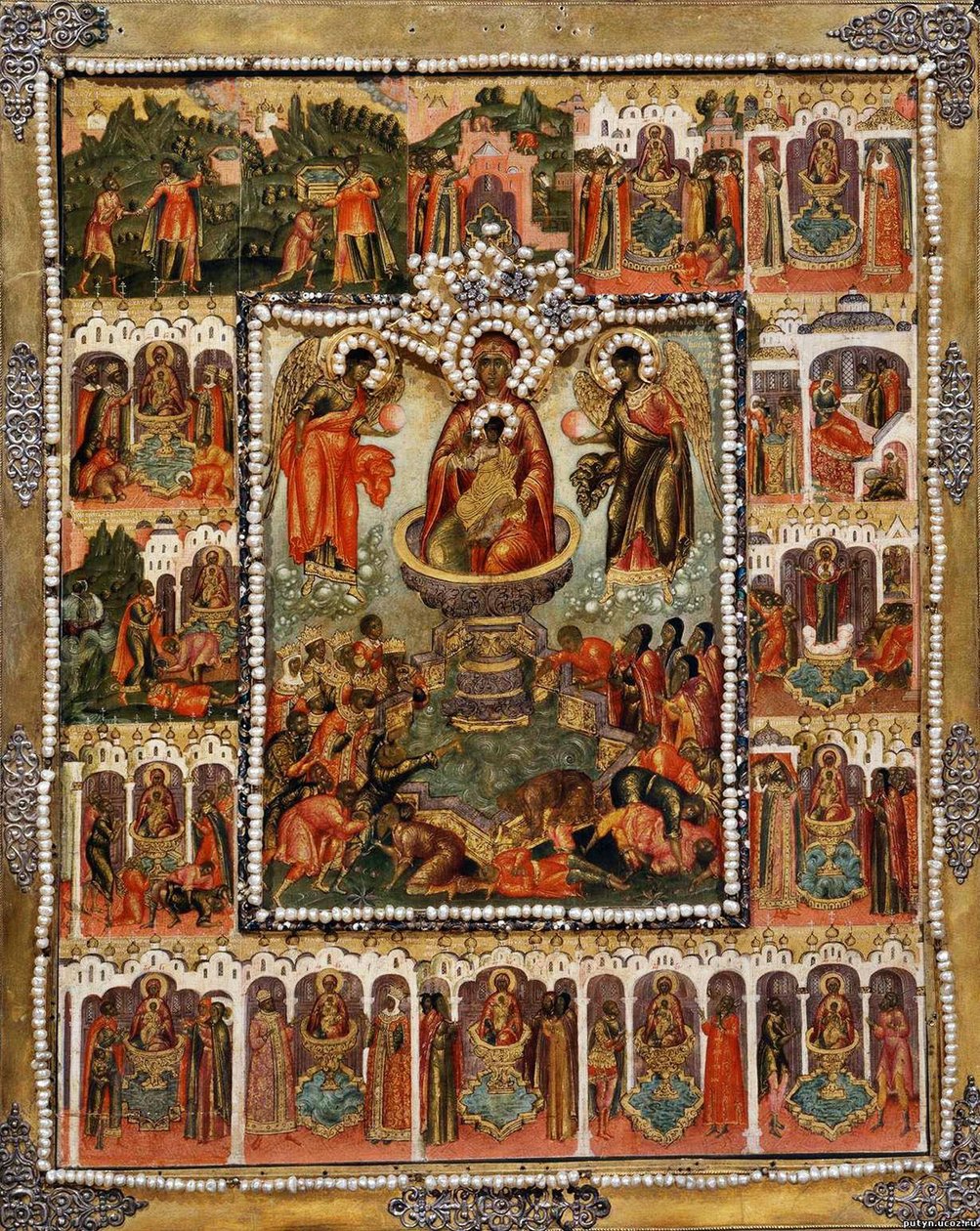 Theotokos livgivande vår, 1670 av Simon Ushakov