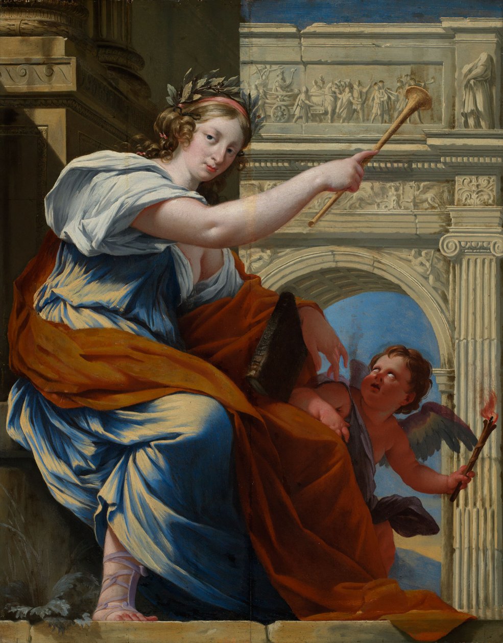 Musen Clio av Simon Vouet
