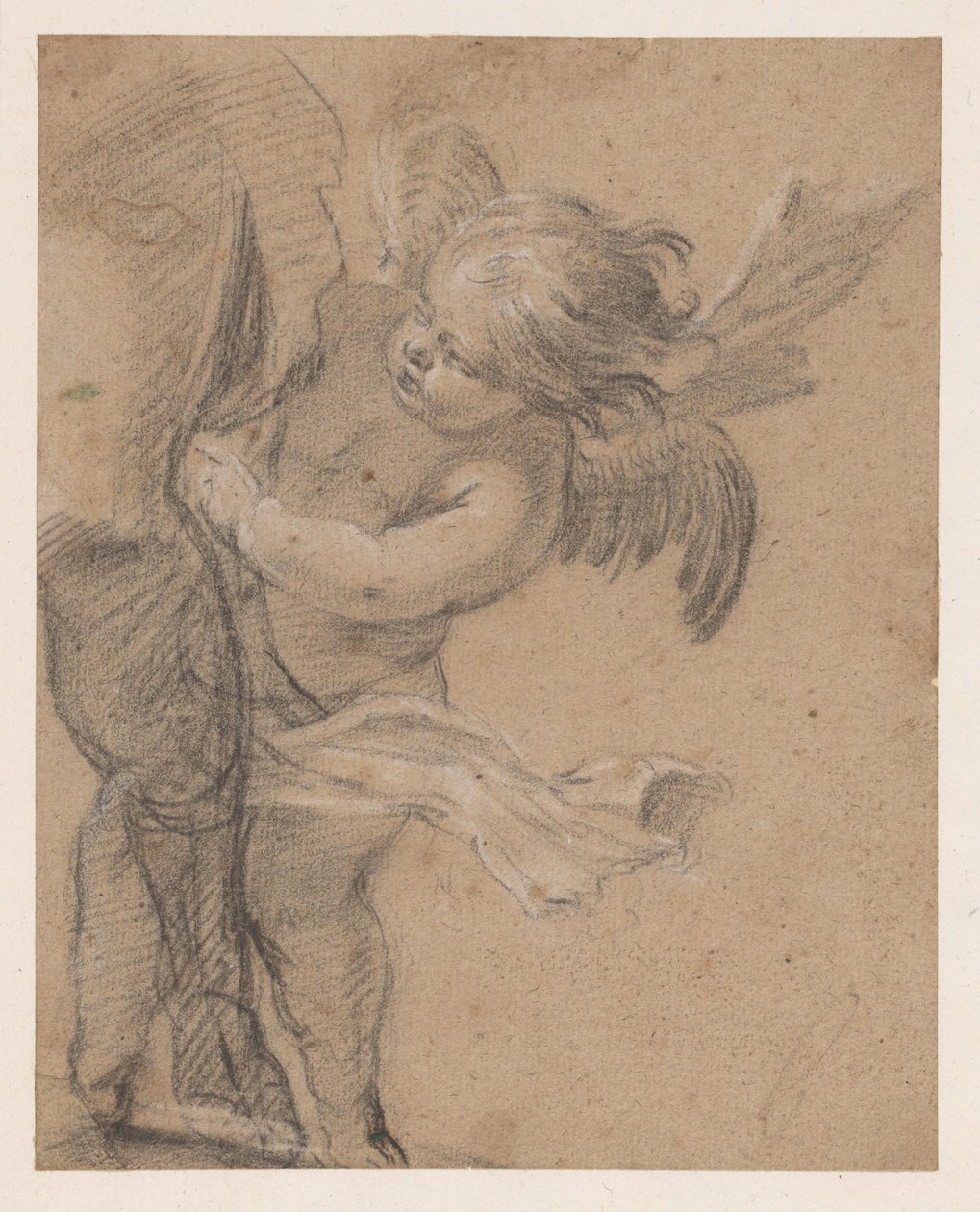 Ängel vid benet av St. Rochus av Simon Vouet