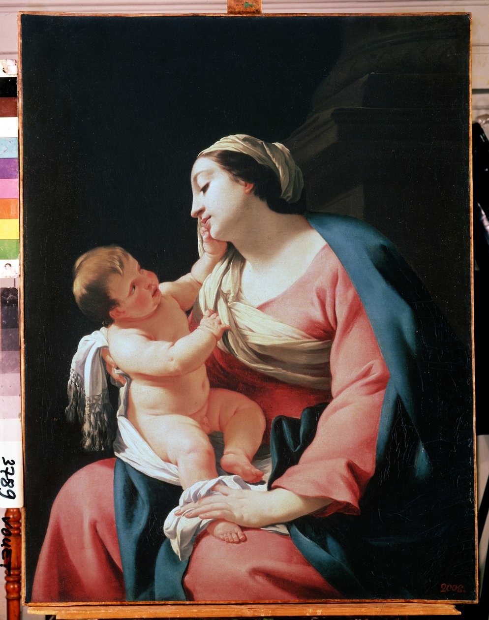 Jungfrun och barnet (Jungfrun och barnet). Målning av Simon Vouet (1590-1649). Olja på duk, 99,1 x 76,5 cm, tidigt 1600-tal. Fransk skola, barockkonst. Eremitagemuseet, Sankt Petersburg. av Simon Vouet