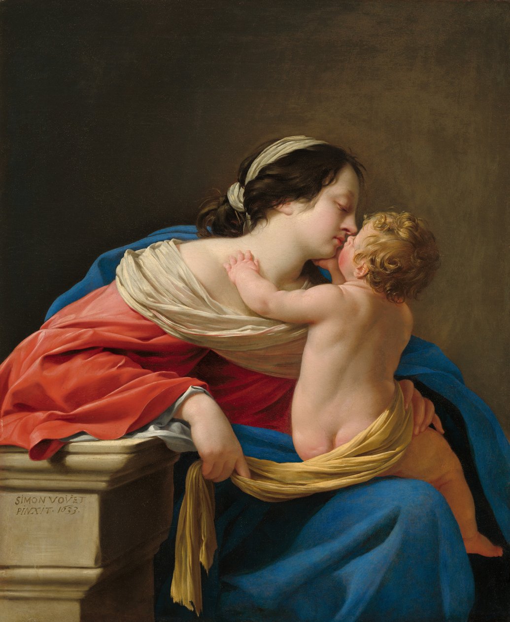 Madonna och barn, 1633. av Simon Vouet