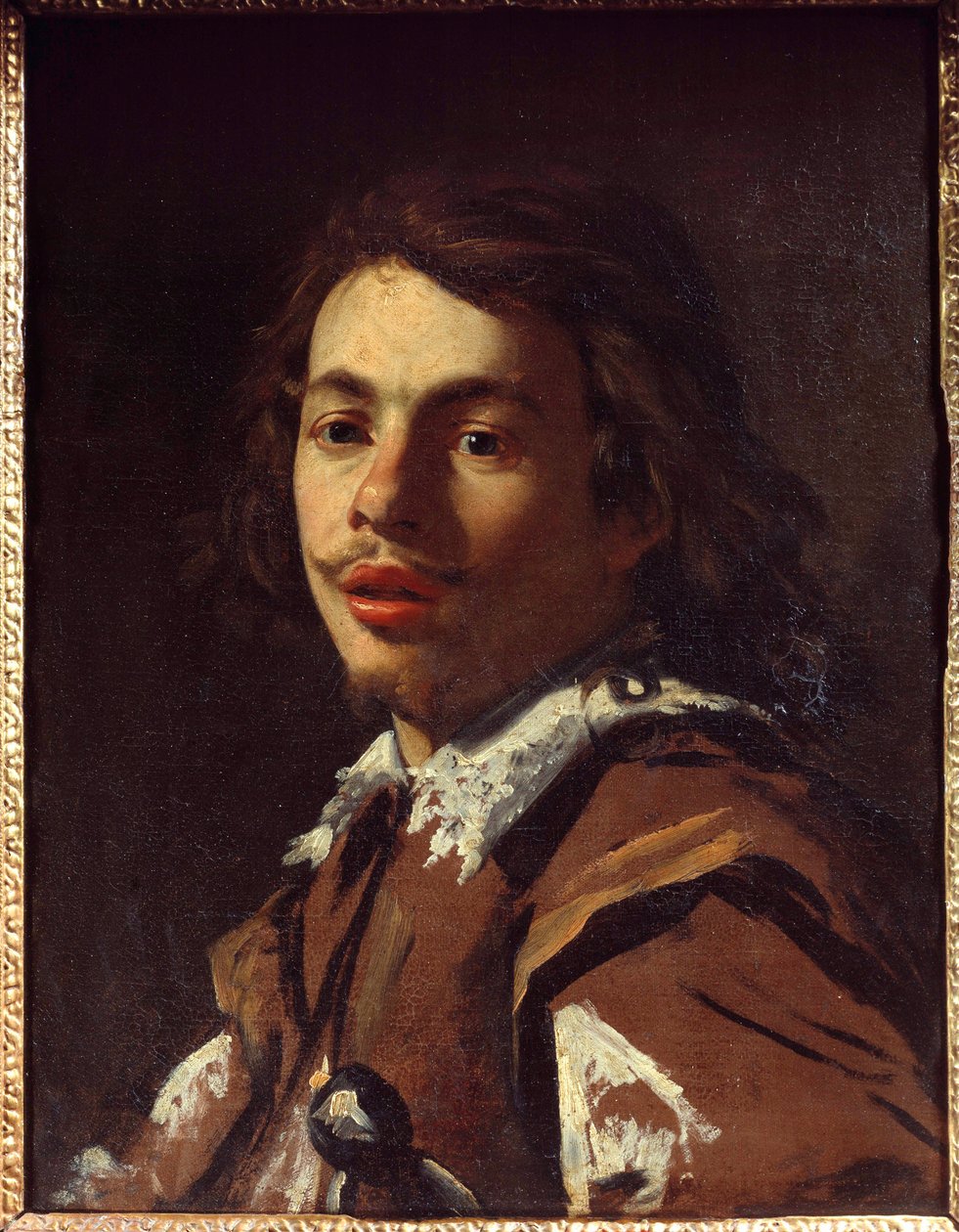 Porträtt av Aubin Vouet (1595-1641), bror till målaren - Målning av Simon Vouet (1590-1649) cirka 1620, Musee Reattu, Arles av Simon Vouet