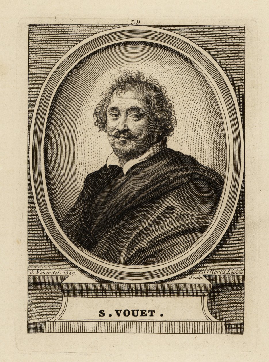 Porträtt av Simon Vouet av Simon Vouet