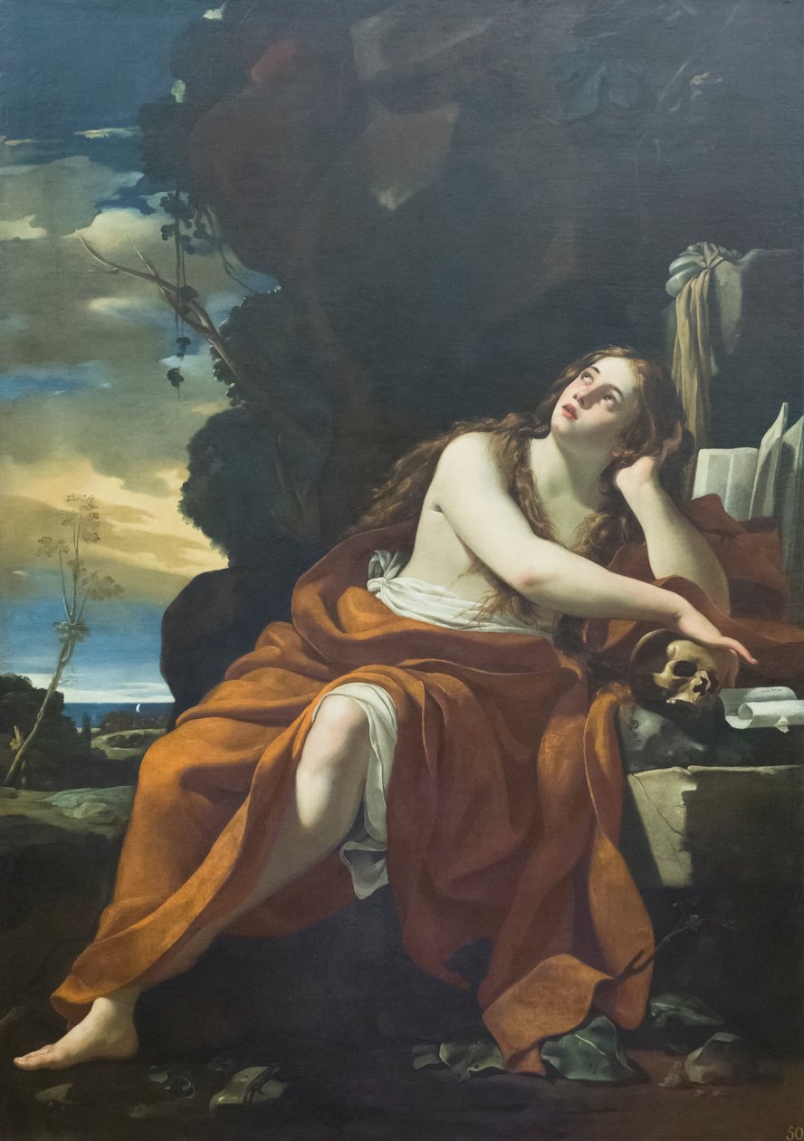 Sankta Maria Magdalena ångerfull av Simon Vouet