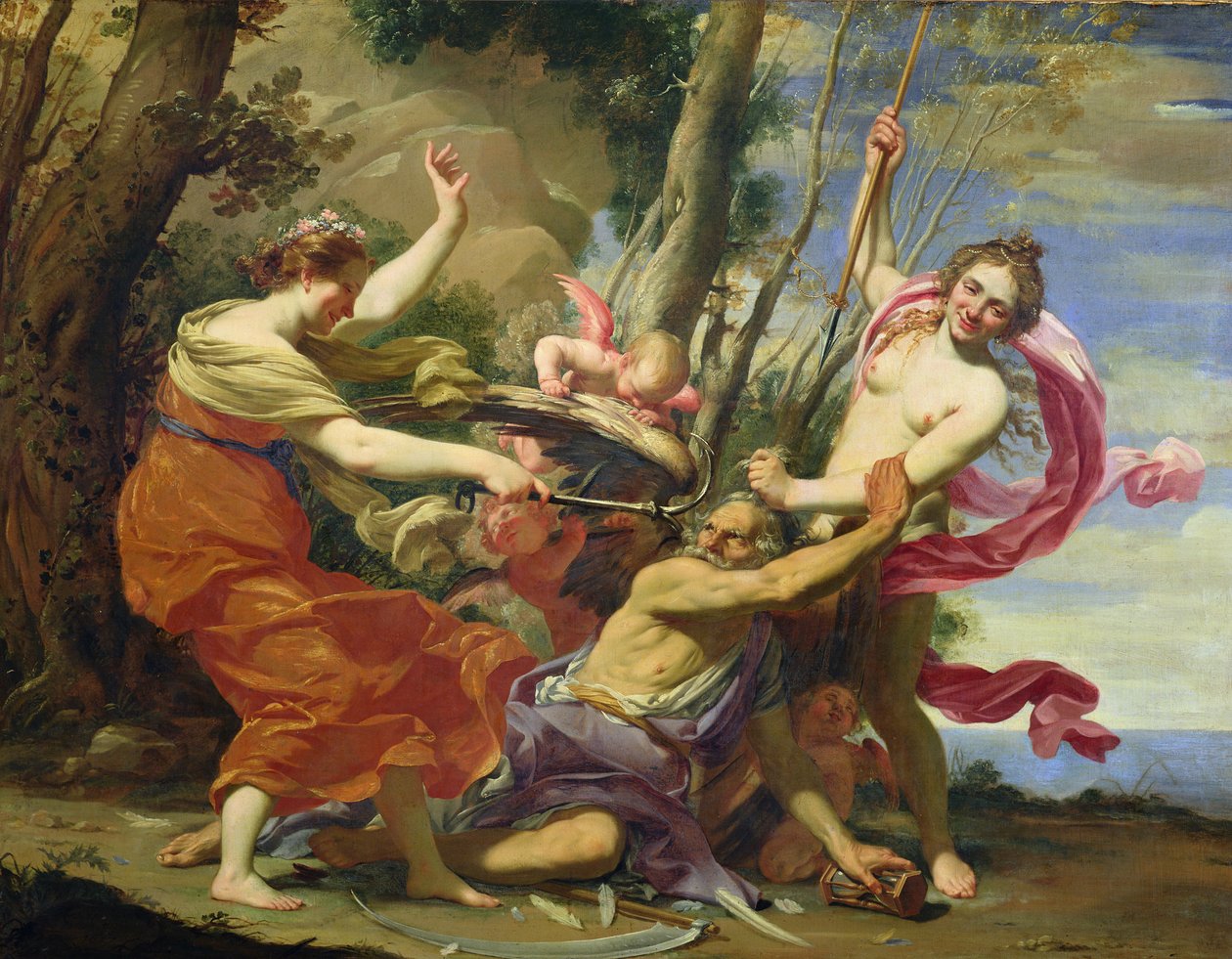Tid övervunnen av ungdom och skönhet av Simon Vouet