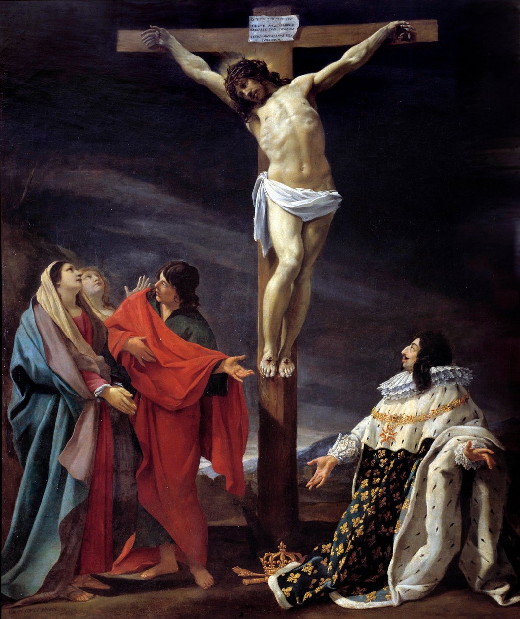 Kung Ludvig XIII:s löfte (1601-1643) Målning av Simon Vouet (1590-1649) och verkstad av Simon Vouet