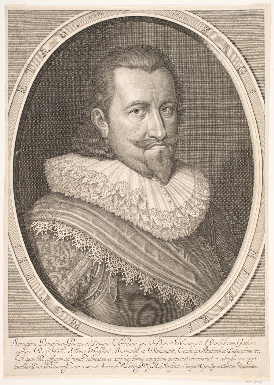 Porträtt av Christian IV av Simon de Pas