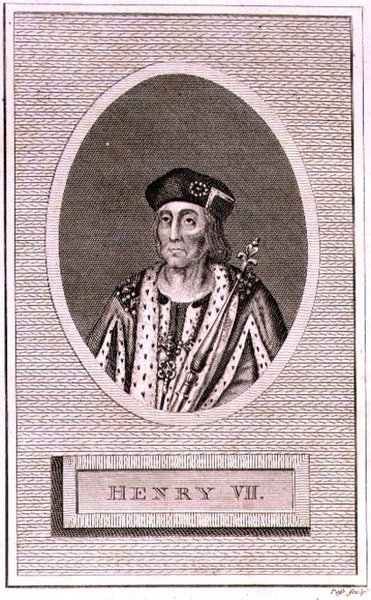 Henry VII (1472-1509) graverad av konstnären, från en 
