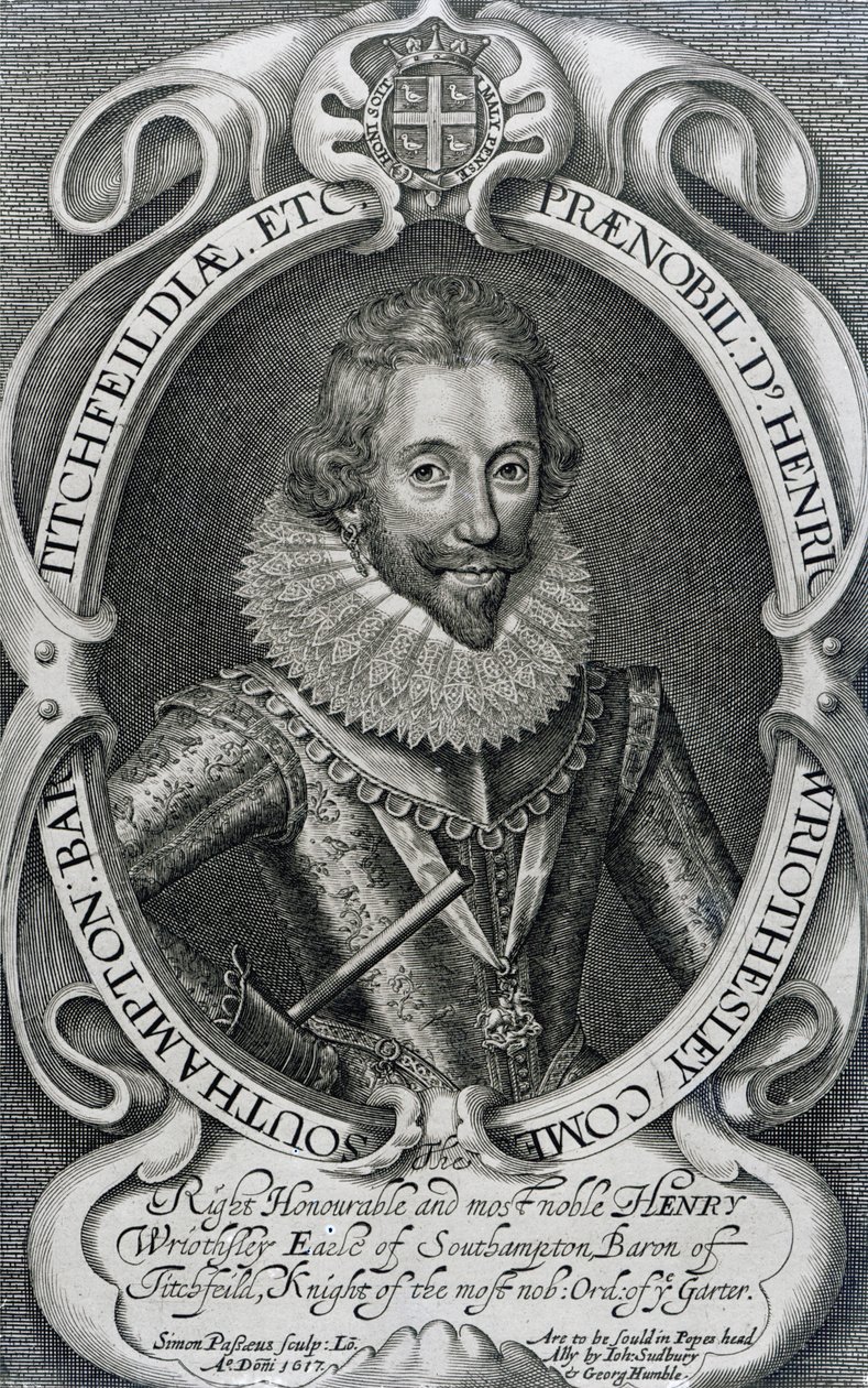 Henry Wriothesley, 3:e earl av Southampton, 1617 av Simon de Passe