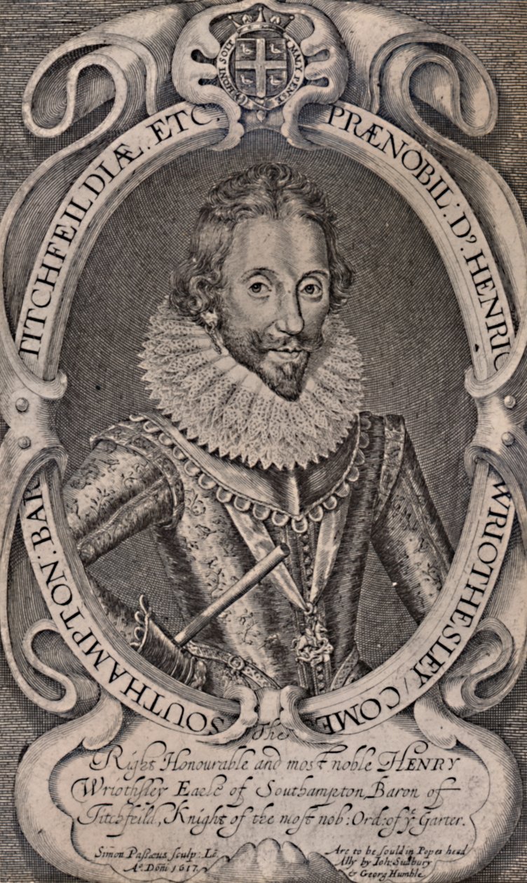 Henry Wriothesley, Earl of Southampton, beskyddare av William Shakespeare, c1617 1894 av Simon de Passe