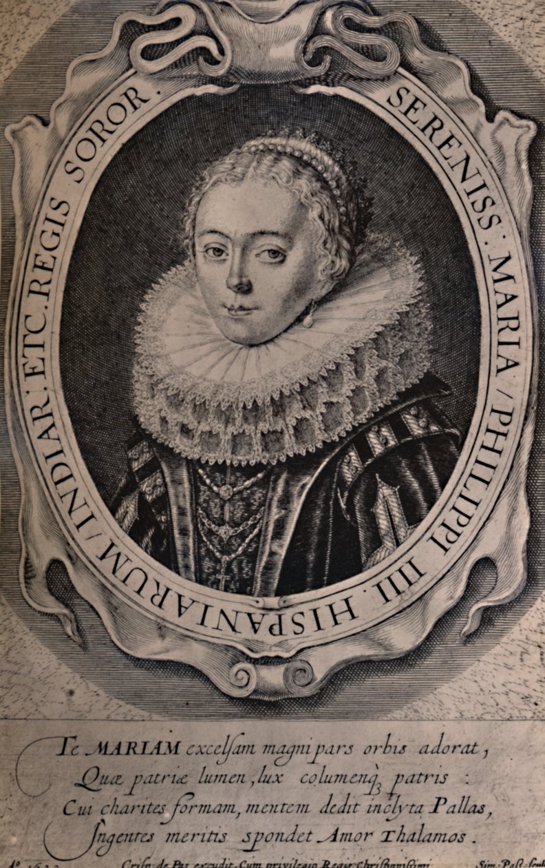 Maria Anna, drottning av Böhmen och Ungern, 1600-talet 1894 av Simon de Passe