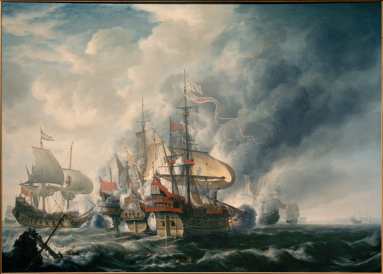 Amiral Joris van Spilbergen i slaget utanför Perus kust, 17 juli 1615 av Simon de Vlieger