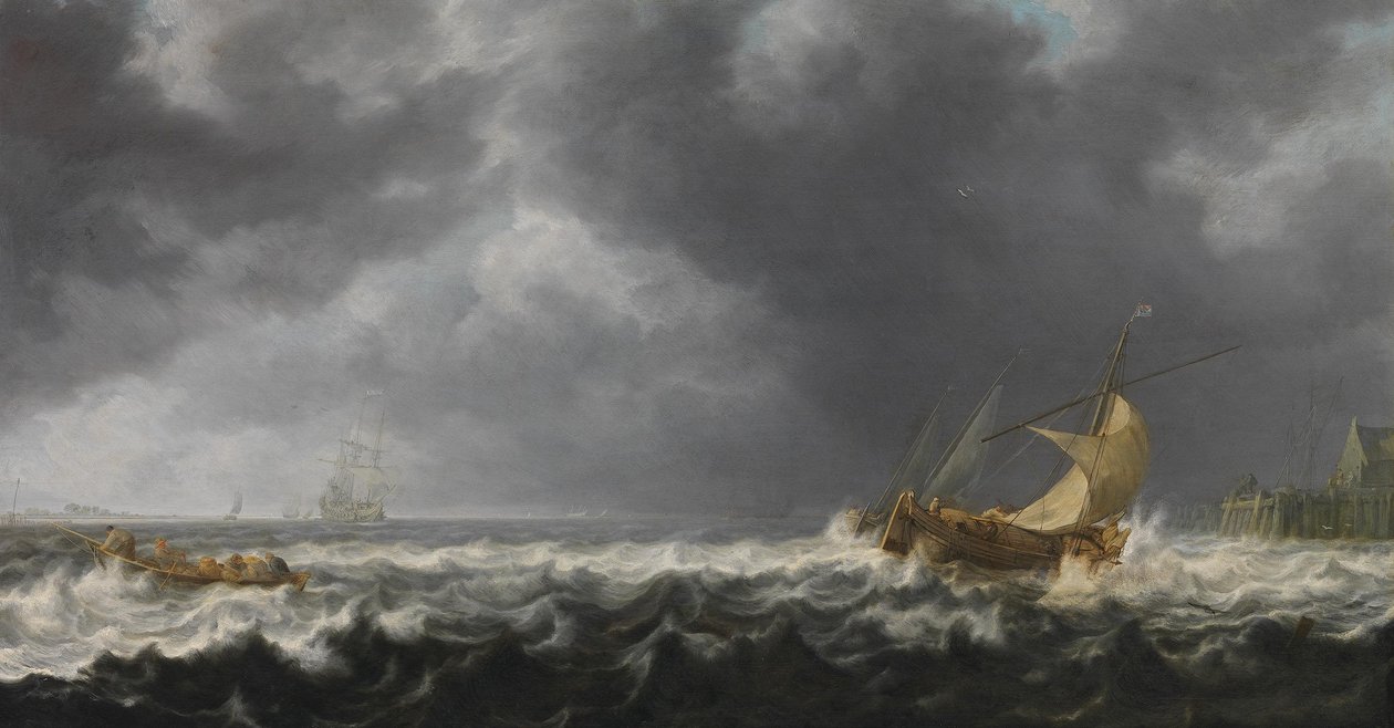 Stormigt hav av Simon de Vlieger
