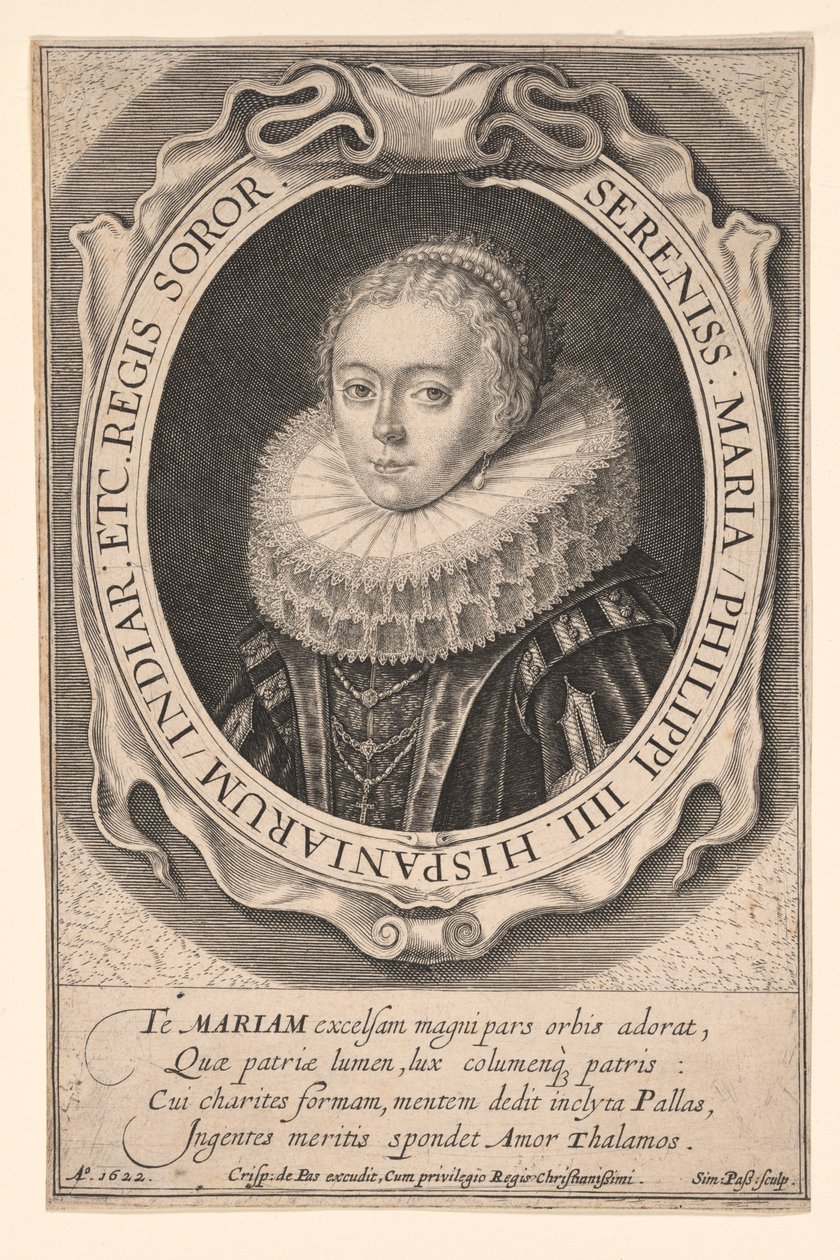 Maria av Österrike, Infanta av Spanien av Simon van de Passe
