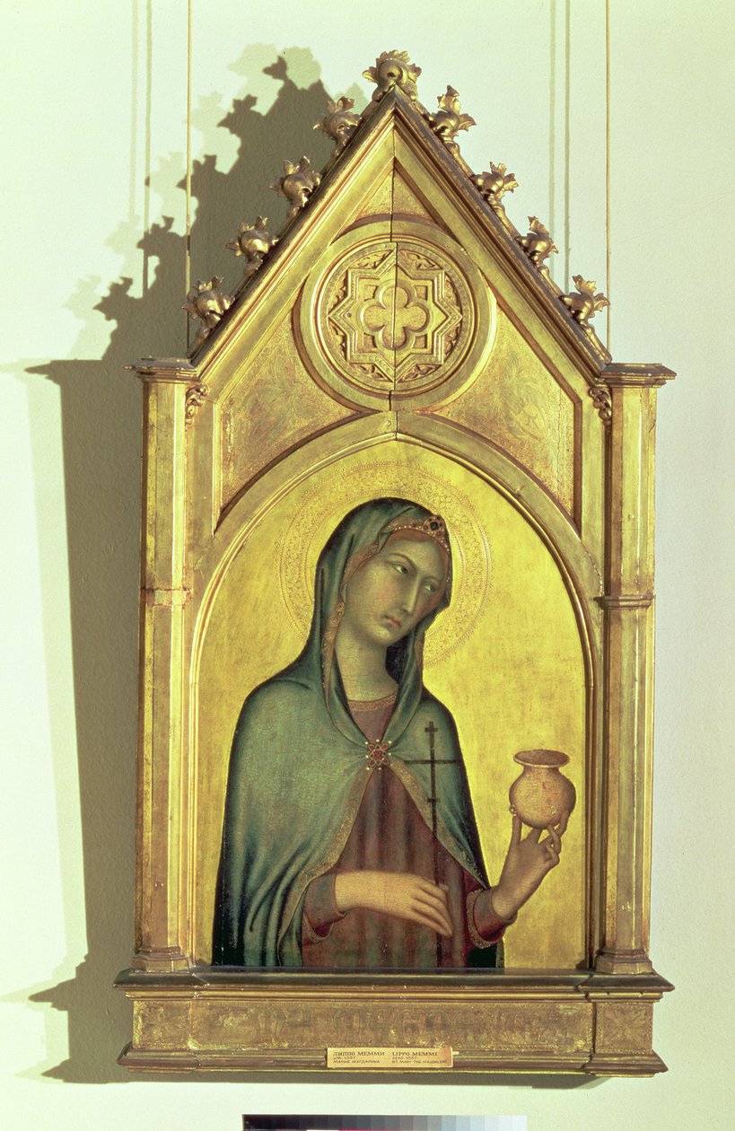 Maria Magdalena, ca 1320 (äggtempera och guld på panel) av Simone Martini