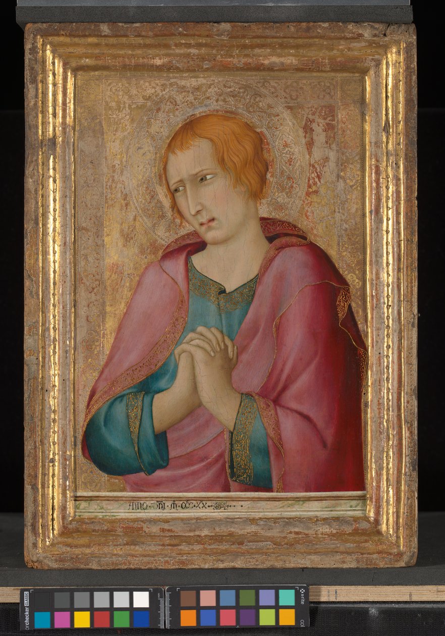 Johannes evangelisten, 1320 (tempera på panel) av Simone Martini