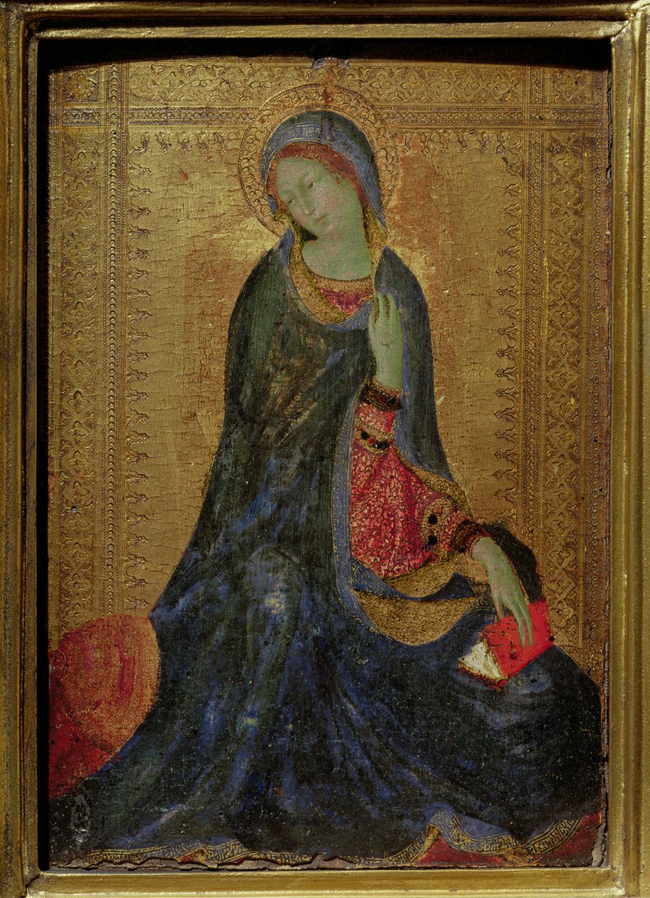 Virgin Annunciate, högra panel av diptyk, 1340-44 (tempera på panel) av Simone Martini