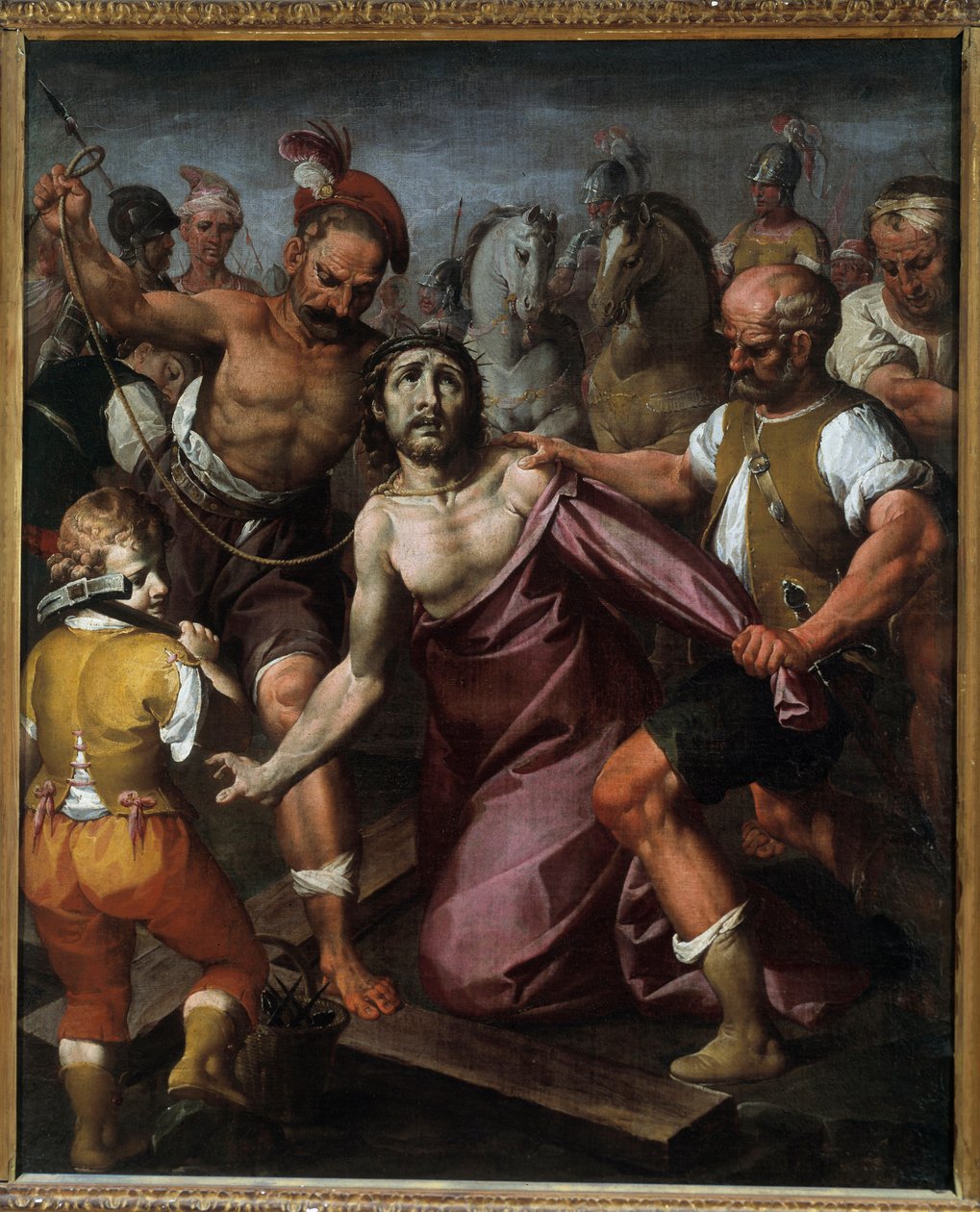 Kristus klädd av sina kläder (olja på duk, ca 1615) av Simone Barabino