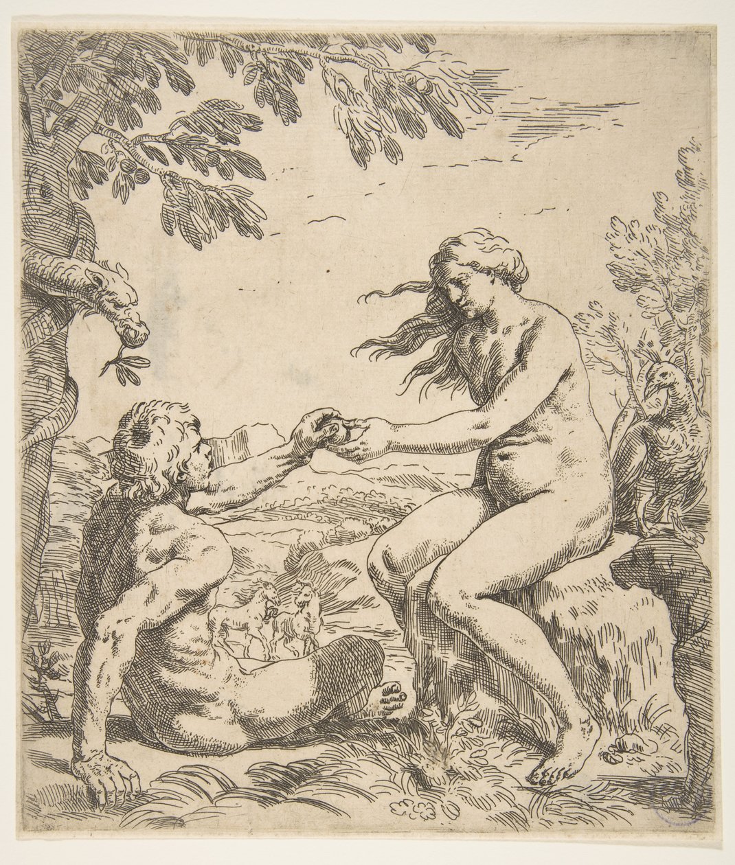 Adam och Eva, ca. 1639. av Simone Cantarini