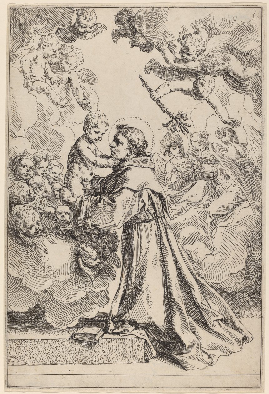 Den store Sankt Antonius av Padua av Simone Cantarini
