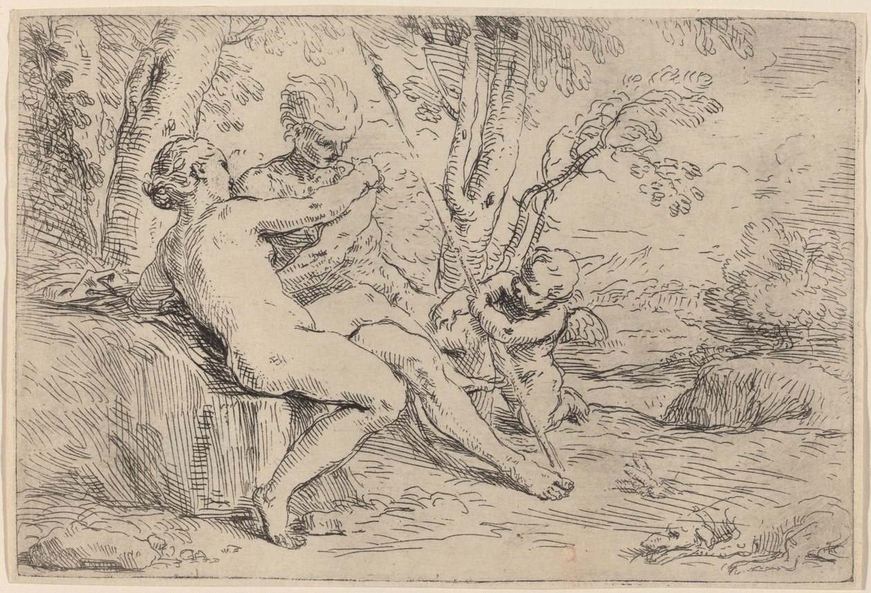 Venus och Adonis av Simone Cantarini