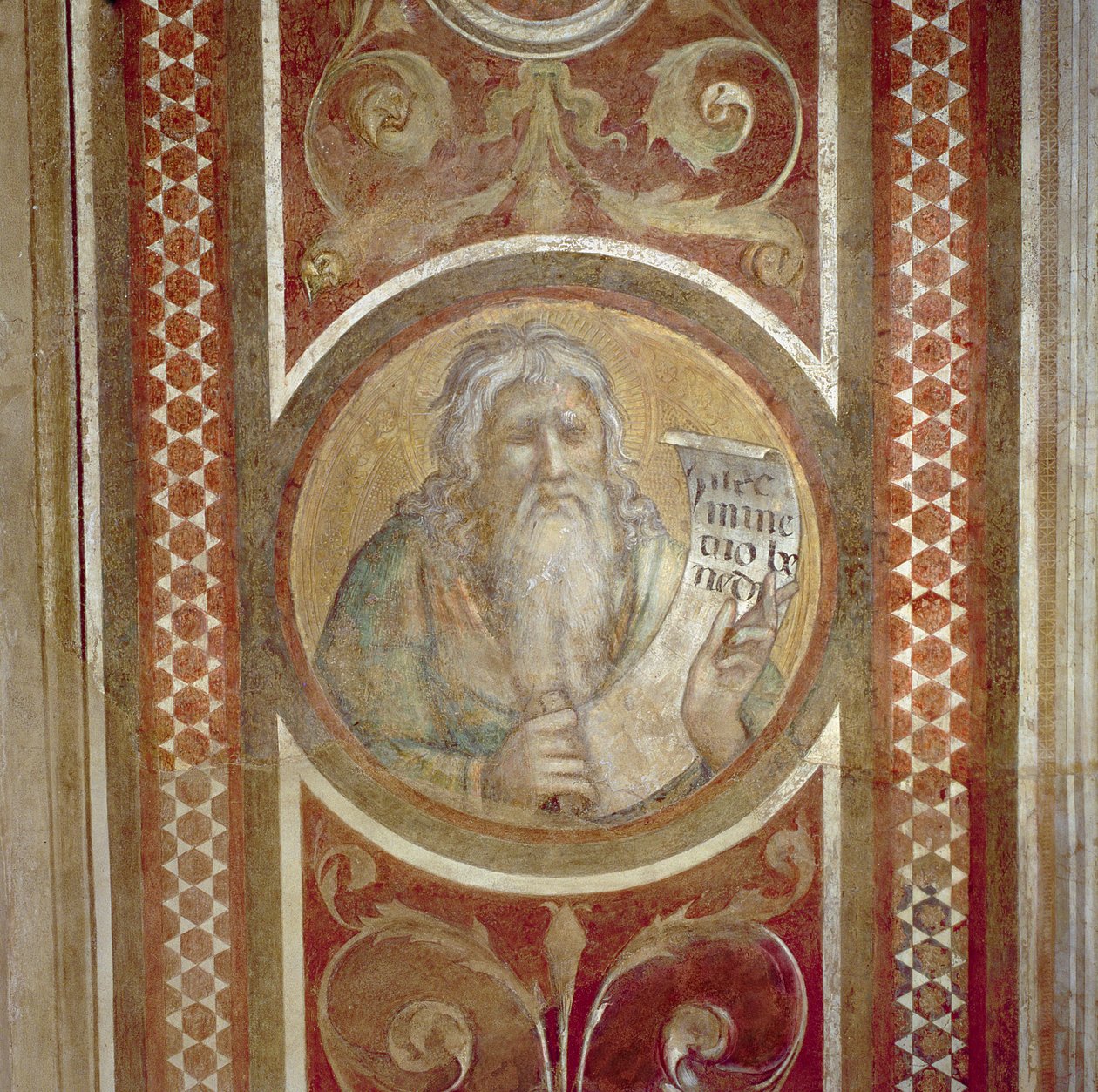 Maesta: Abraham, detalj från ramen av Simone Martini