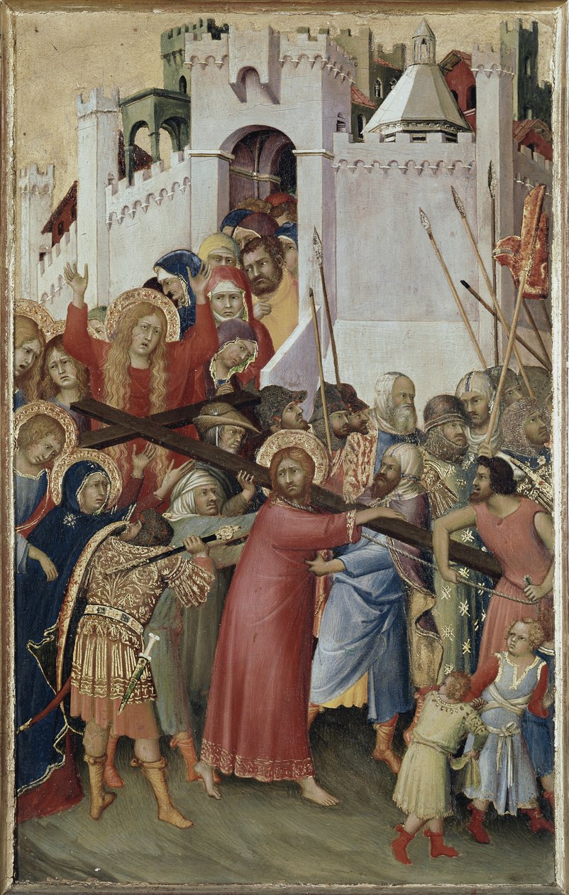 Polyptyk Orsini: Kristus bär korset (olja på panel, ca 1333) av Simone Martini